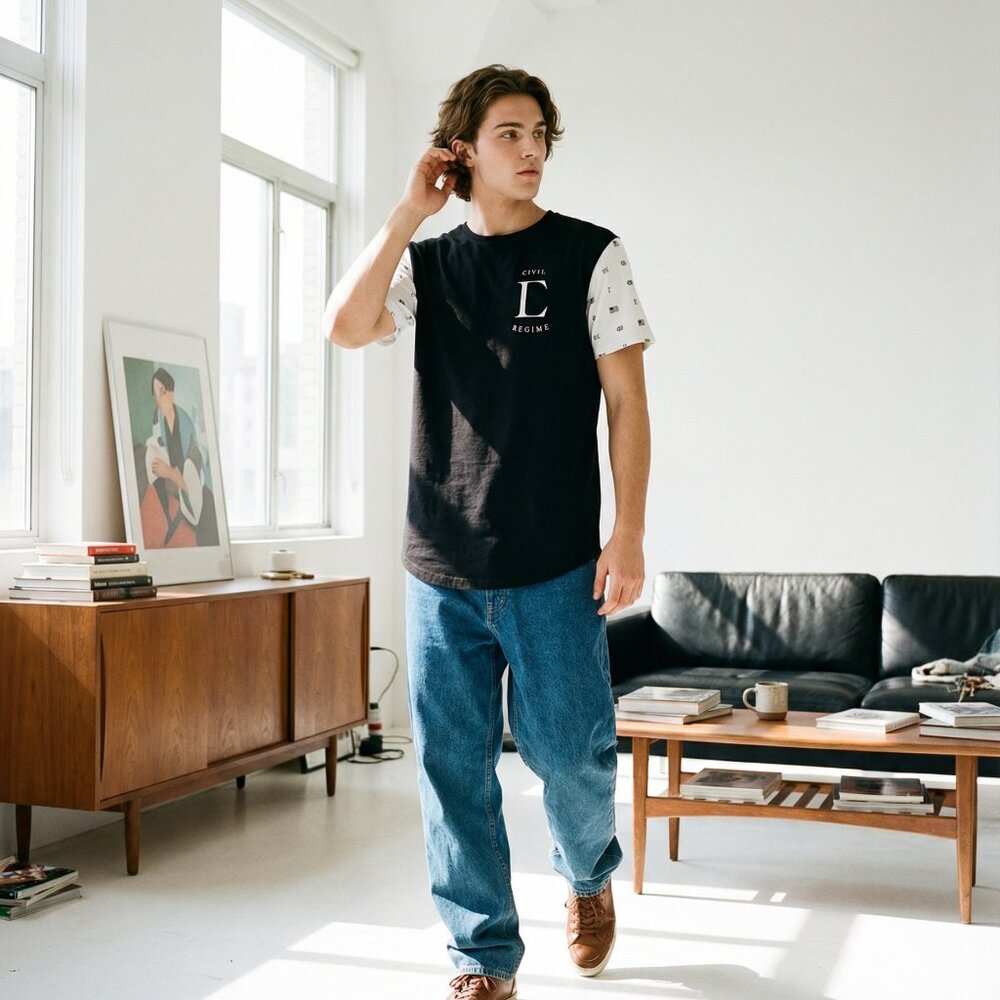 Civil Standard Tee with Contrast Sleeves NEW!